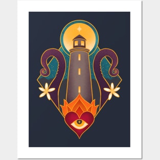 Lighthouse&Kraken Posters and Art